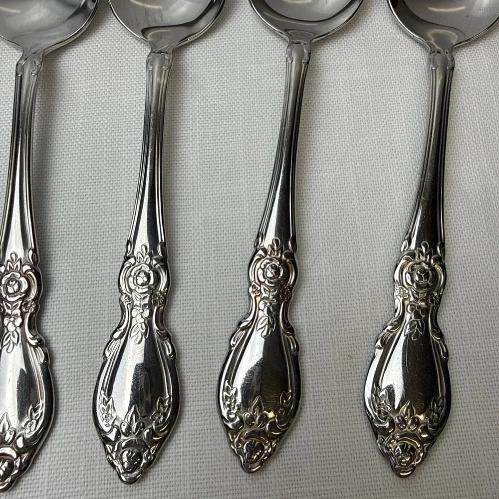 Oneida‎ Plantation Soup Spoons X9 Stainless Steel Community Flatware